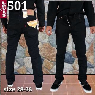 celana levis501 hitam pekat original Import Celana Jeans V5J1