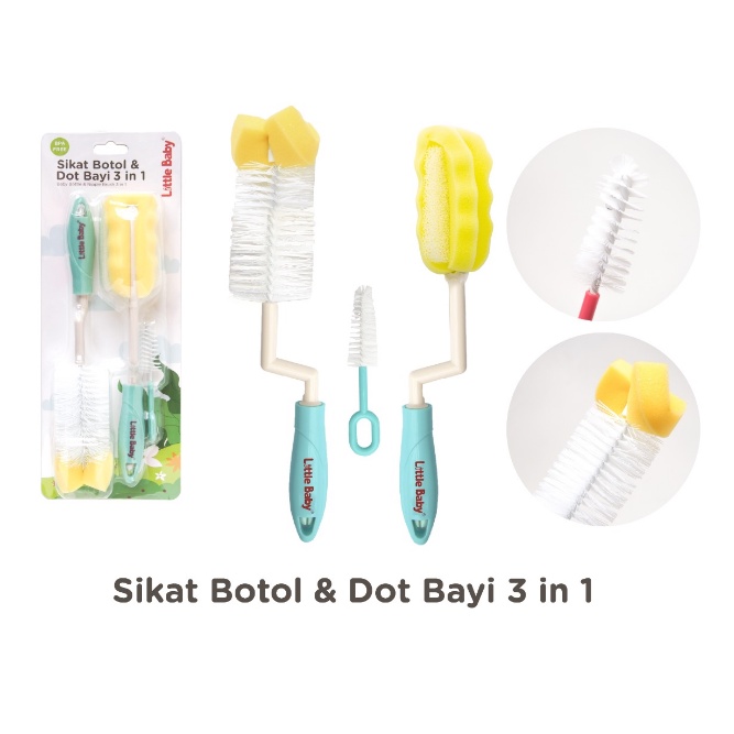 Little Baby Sikat Botol &amp; Dot Bayi 3 in 1