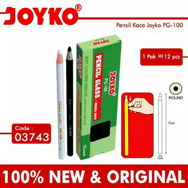 

Pensil kaca joyco | pencil glass | pensil penebal | penebal crayon
