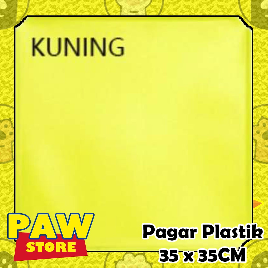 Kandang Pagar / Pagar besi DIY - untuk Hewan Anabul - Anjing kucing kelinci kura marmut hamster-Pagar Kuning Plastik