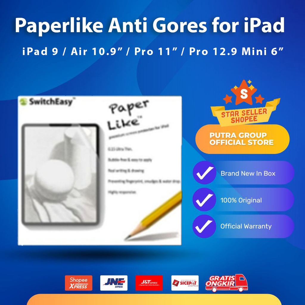 Screen Guard Paperlike SwitchEasy Anti Gores iPad Pro M1 2020 2021 2020 Air 5 4 Mini 6 11&quot; 10.9&quot;