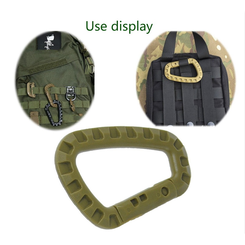 Carabiner D-Ring Taktis Ringan Untuk Gantungan Kunci / Tas Backpack / Climbing