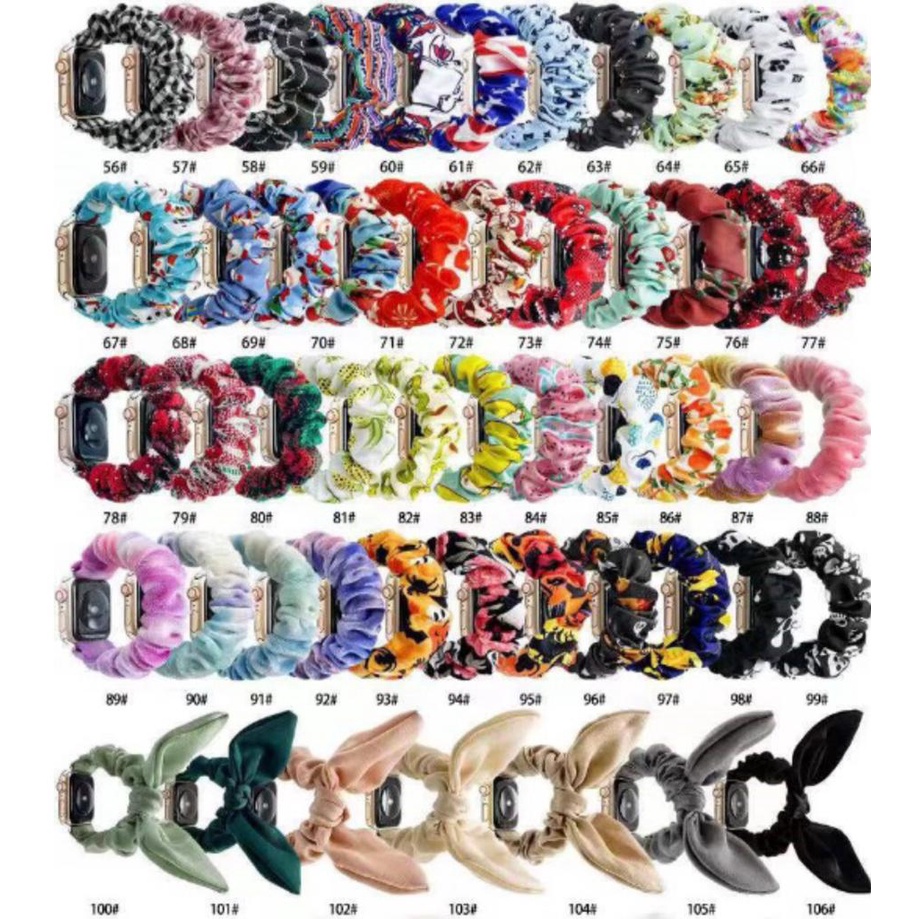 Strap Apple Watch Scrunchie Elastis Adjustable 38mm/40mm/41mm/42mm/44mm/45mm/49mm