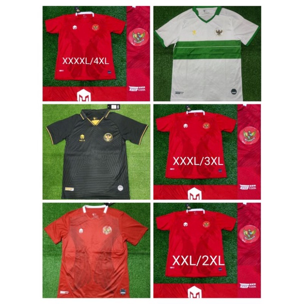 JERSEY TIMNAS INDONESIA HOME MERAH AWAY DAN 3RD HITAM S - BIG SIZE XXL XXXL XXXXL 2021 AFF GRADE ORI