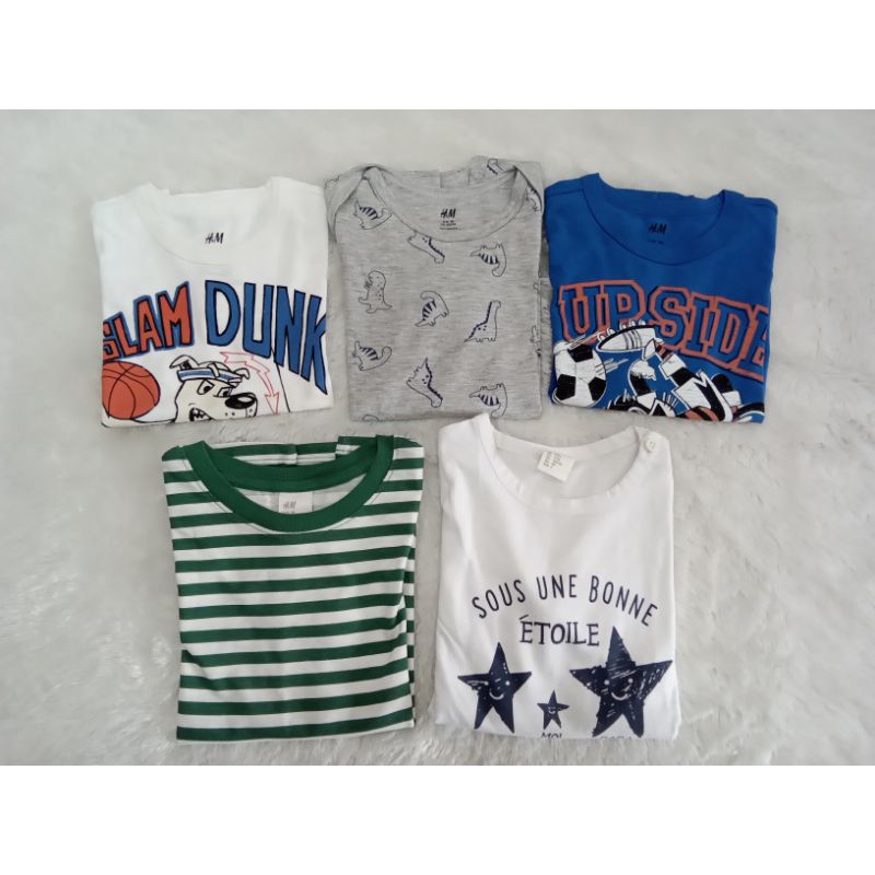 T-shirt H&M Boys Size 2-3 Tahun