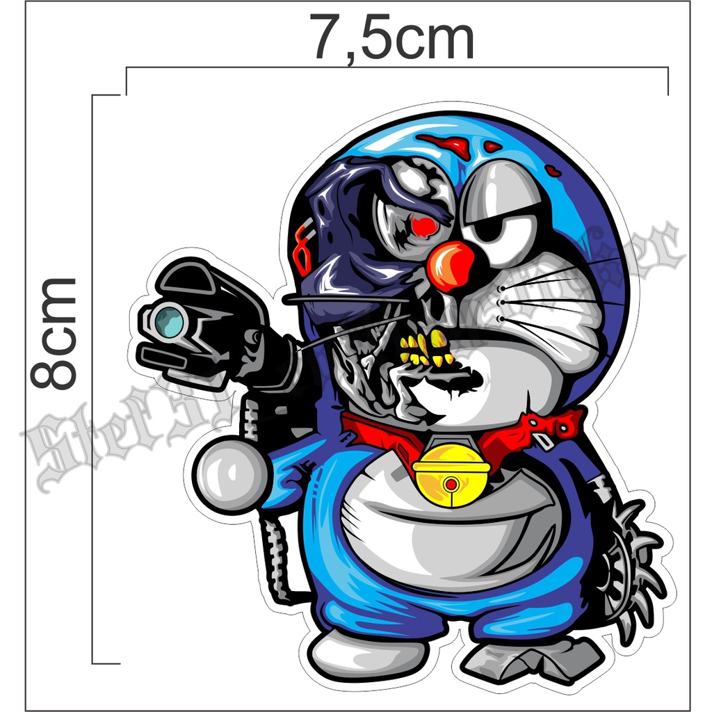 

sticker printing gambar doraemon zombie