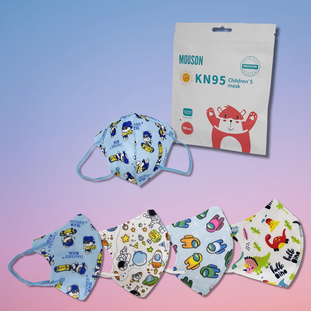 Masker Kn95 Anak Mouson / Masker Motif Anak Isi 10pcs