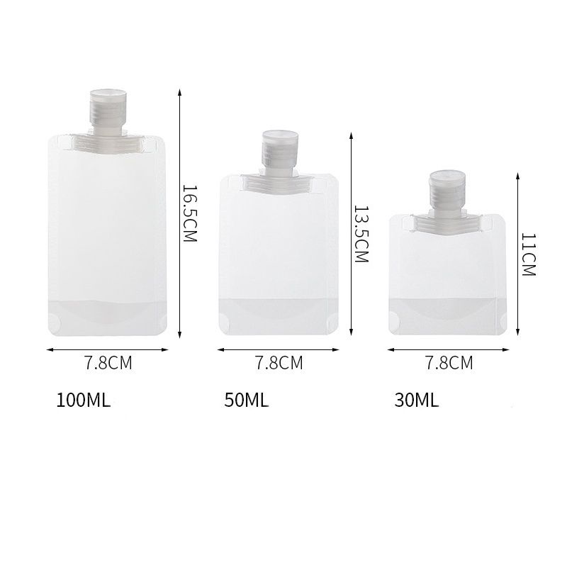 Botol Plastik Pouch Tutup Flip Top Travelling 30ml 50ml 100ml Tidak Bocor Wadah Face Wash Traveling Tempat Handbody tutup botol refil refill sabun cair travel tutup fliptop tutup flip top ulir tempat sabun handbody putar puter Travel organizer Traveling
