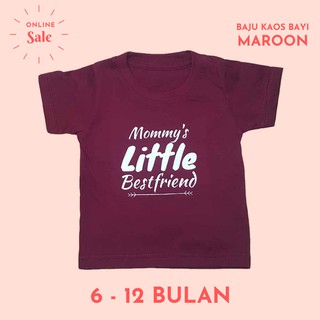  Baju  Bayi  Kaos  Bayi  Ukuran 6  12 Bulan  Merah Maroon 