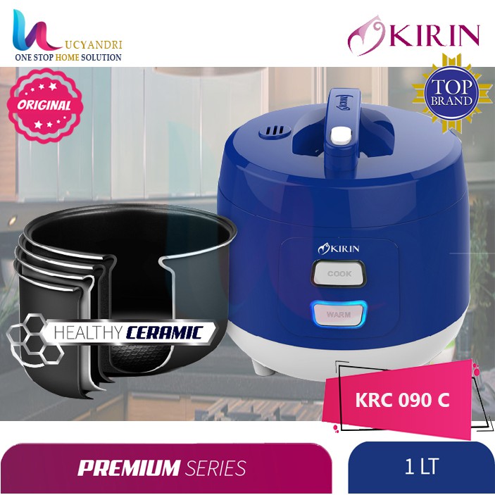 Kirin Rice Cooker 1.0 Liter KRC-090 BLUE NEW Penanak Nasi ORIGINAL