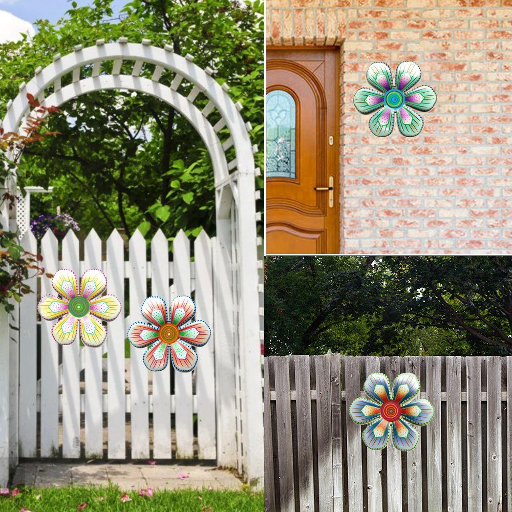 Populer Metal Flower Ornamen Pagar Cantik Home Wall Art