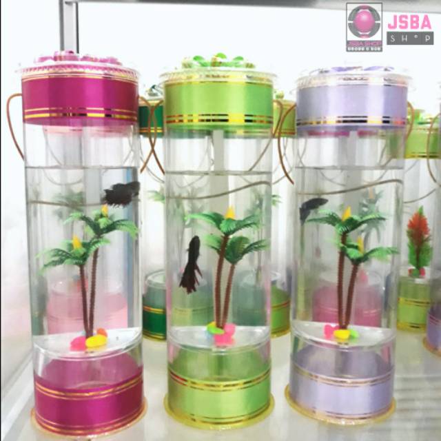 Aquarium Tabung Cantik Mika Tebal PVC 0.33mm Diameter 10cm Tinggi 30cm