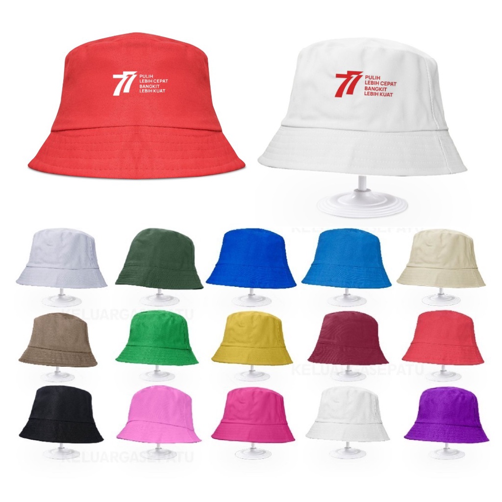 TOPI BUCKET HAT ANAK USIA 2-11 TAHUN MOTIF POLOS DAN KARAKTER LOGO