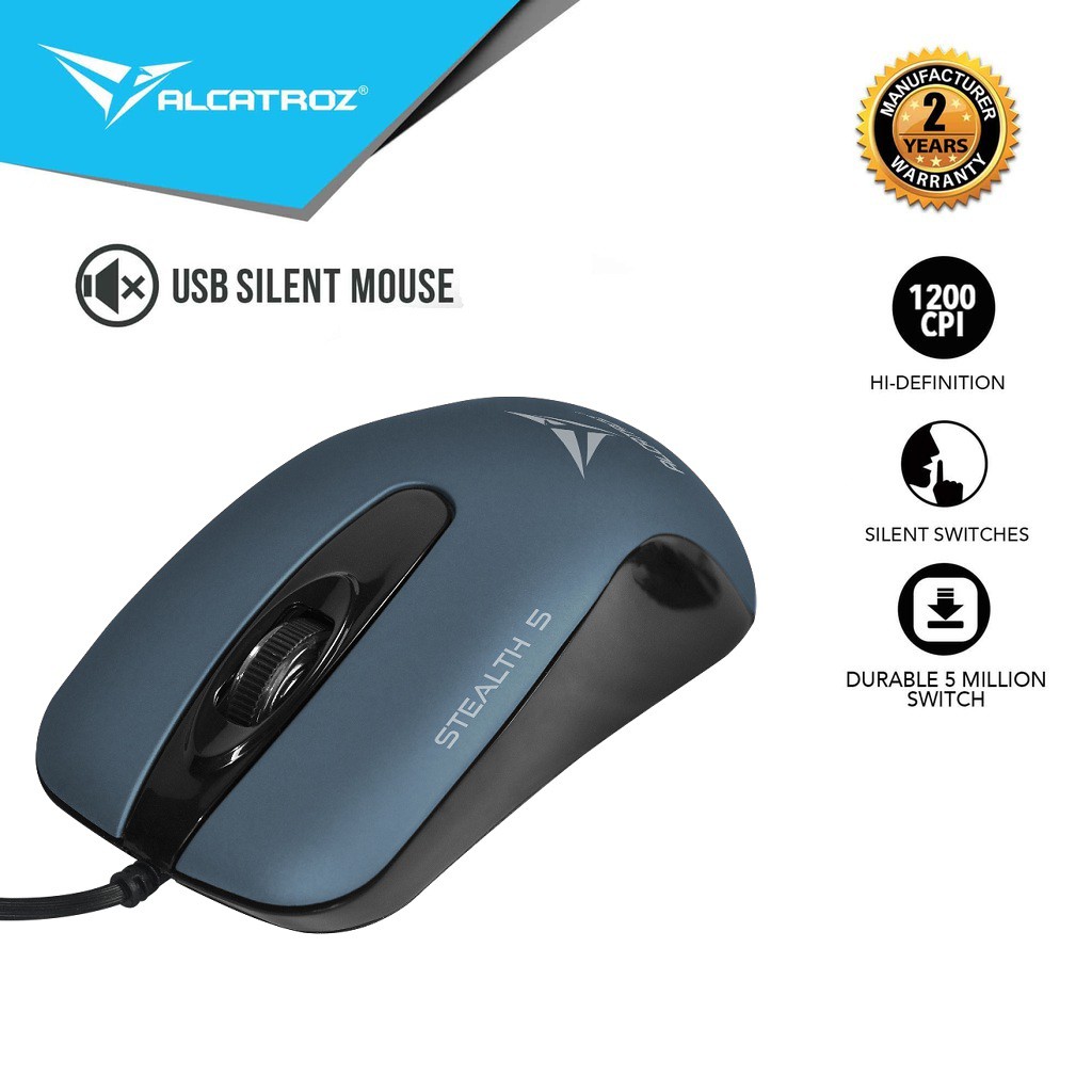 Alcatroz Silent Mouse Wired Stealth 5 [ 2 Tahun Garansi Resmi ][ Product Of Singapore]-3