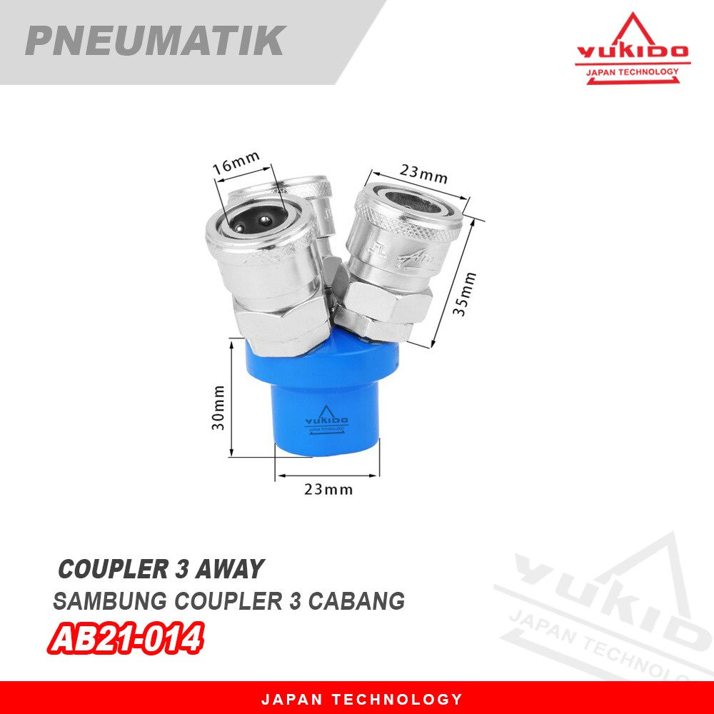 CUCI GUDANG !!! BISA COD YUKIDO Quick Coupler Cabang 3 SAMBUNGAN SELANG KOMPRESOR ANGIN NEPEL SELANG TERMURAH CABANG 3