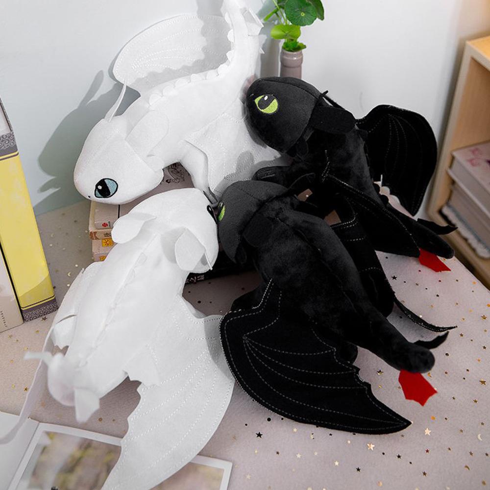 Timekey Mainan Boneka Plush Toothless 27cm / 35cm Untuk Hadiah Natal / Valentine / Ulang Tahun P9Y7