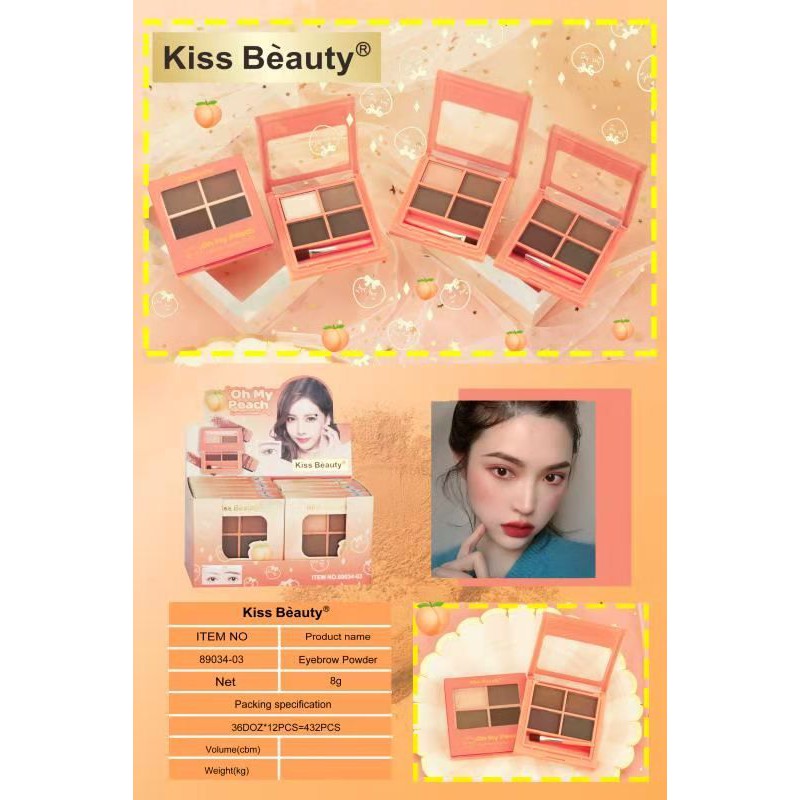 KISS BEAUTY OH MAY PEACH EYEBROW POWDER