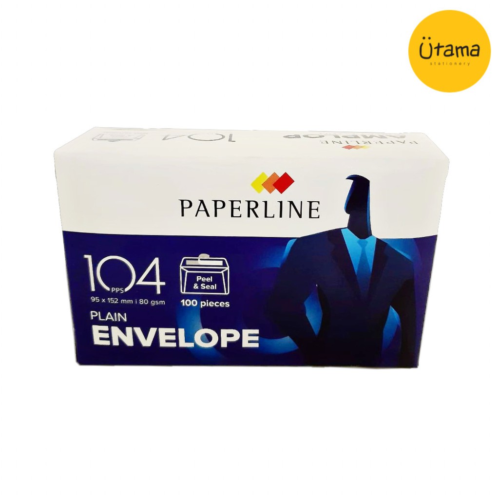 

Amplop Paperline 104 PPS Isi 100 Polos/Envelope/Surat Putih/PPL Plain