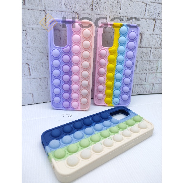 HOGOO CASE POP IT SILICONE OPPO A52 A72 A92  - CASE PENGHILANG STRESS PUSH IT BUBBLE CASE RAINBOW