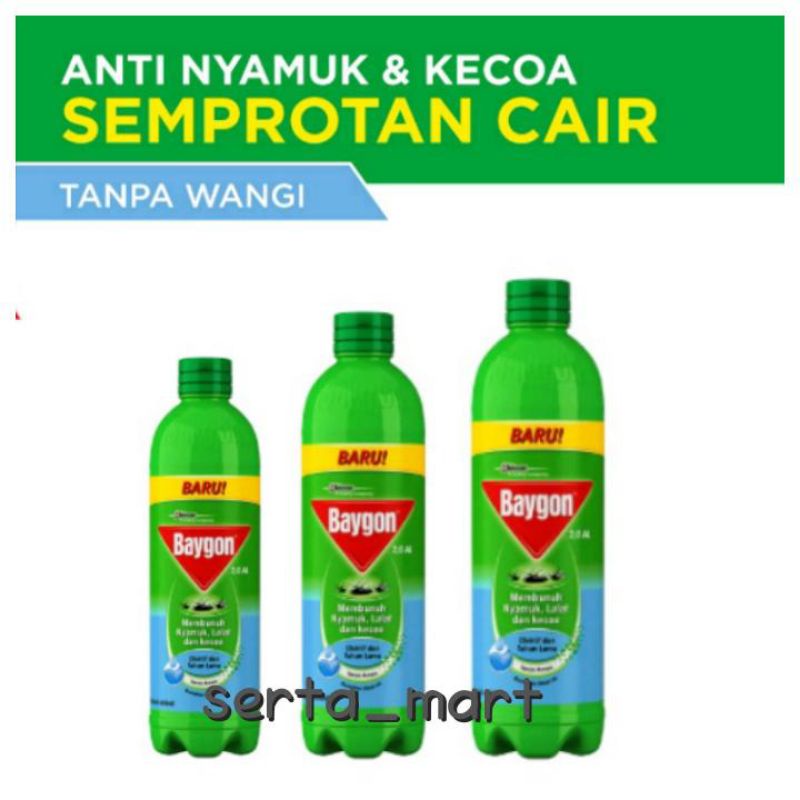 Baygon Cair Anti Nyamuk dan Kecoa Refill Botol 400ml - Baygon Liquid Tanpa Aroma