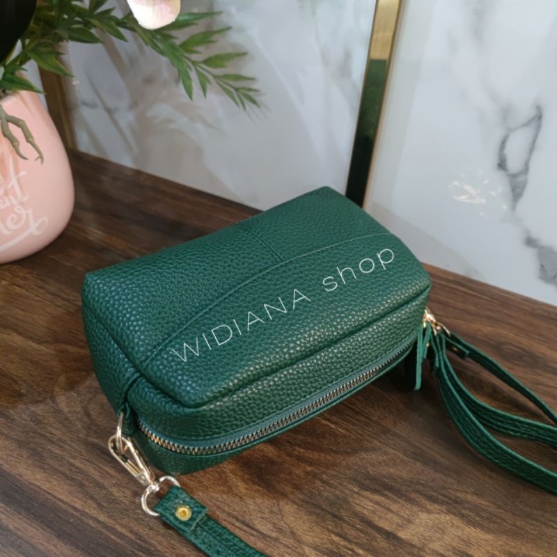 (Solarlight Bag) Tas Selempang Wanita Papirut Bapao kulit jeruk tebal  Terbaru 2025