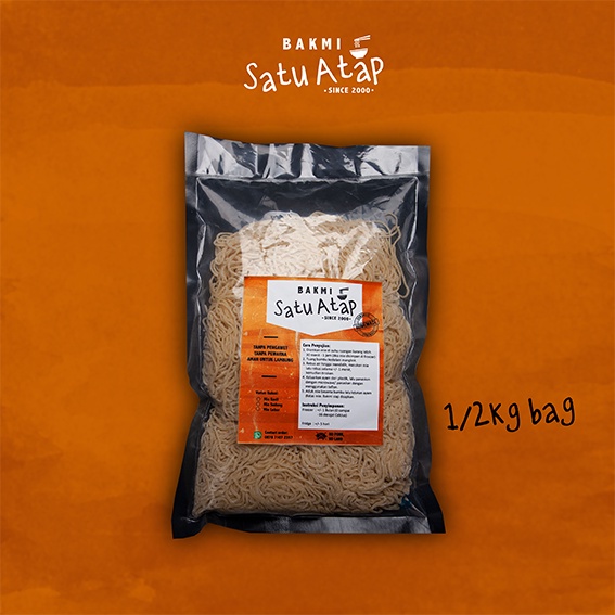 

1/2 Kg Bakmi Satu Atap- Bakmi / Bakmi Bag Halal Enak Mie Bakmie Mie Frozen/ Bakmie Mentah