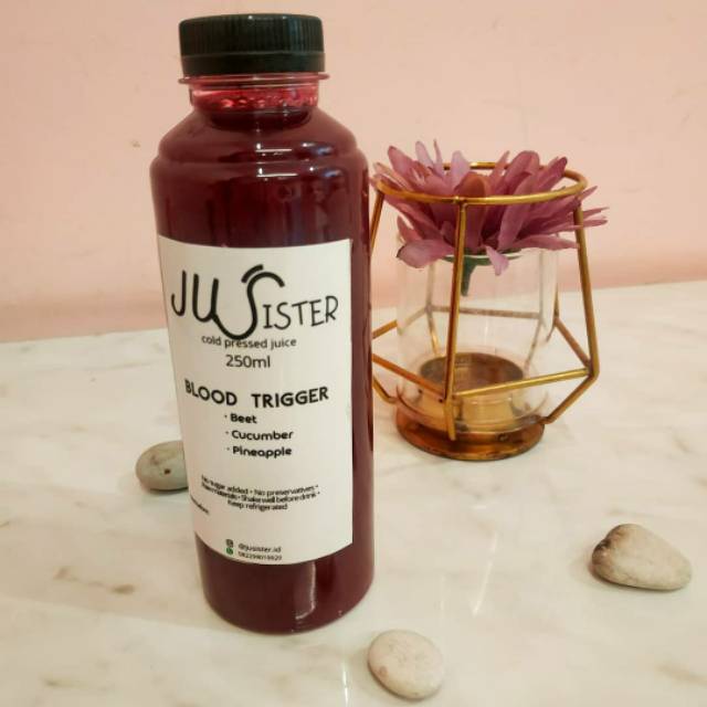 

Cold Pressed Juice Beet Nanas Timun Blood Trigger 100% raw material