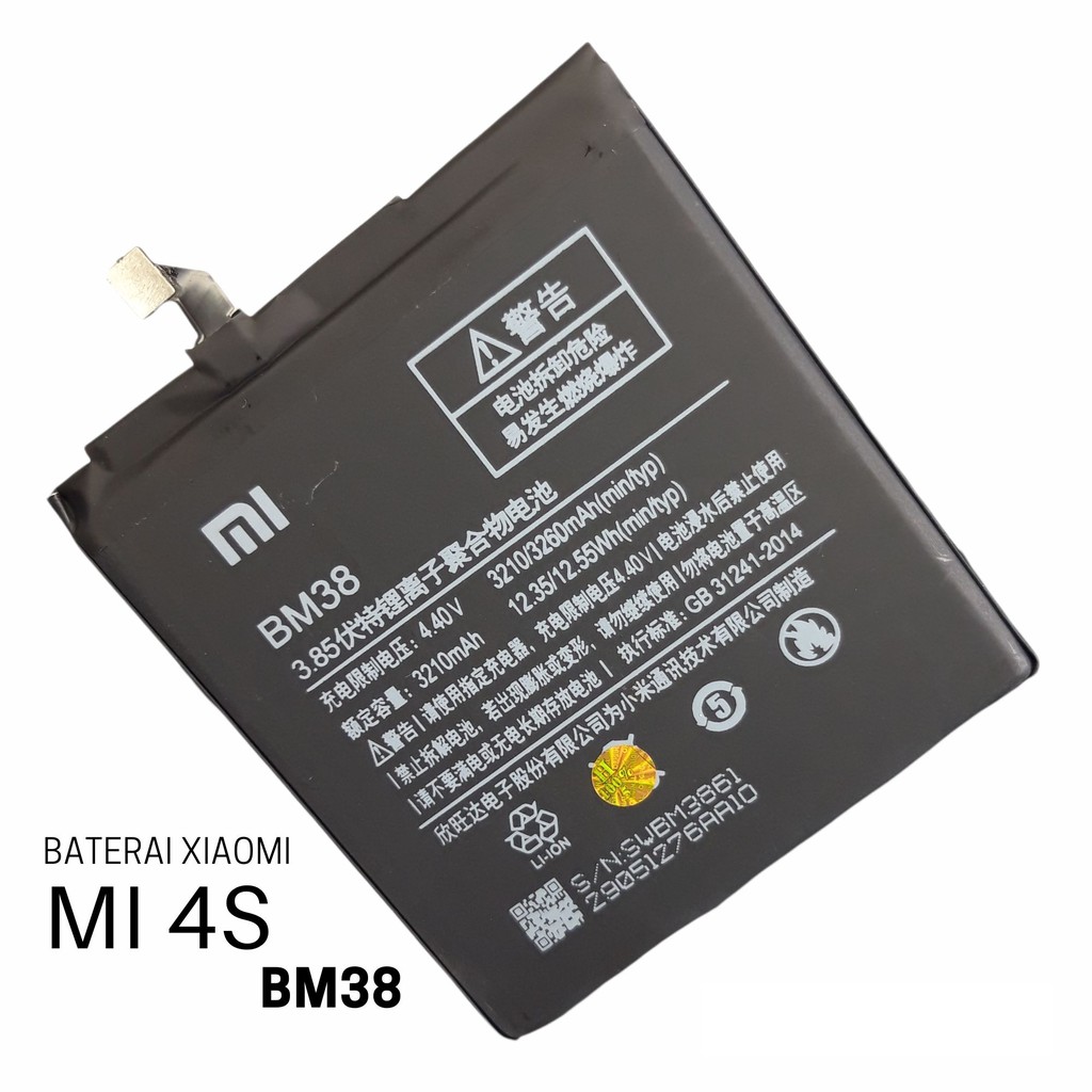 Battery Baterai Xiaomi Mi 4S BM38 Kualitas Ori