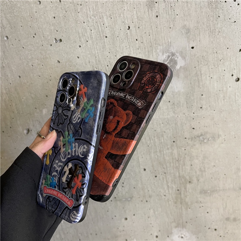 Europe Street fashion puzzle Phone case  iPhone 7 8 Plus 12 11 8 X XR XS MAX 13 11pro 12 pro Max SE 2020 Straight edge Matte Soft TPU Cover