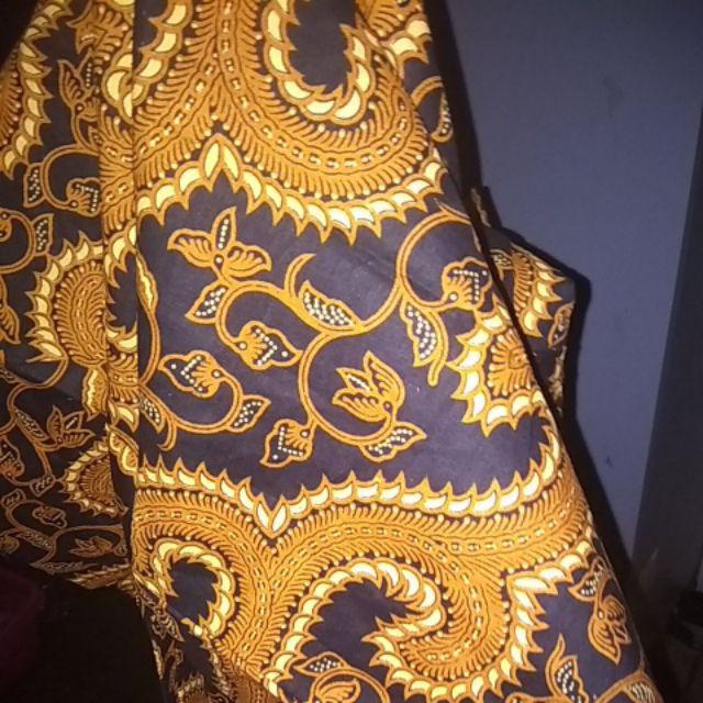 Havi Batik Hrb026 Kenongo Kemeja Panjang Pekalongan M L Xl Sogan Tulis Halus Kemeja Batik