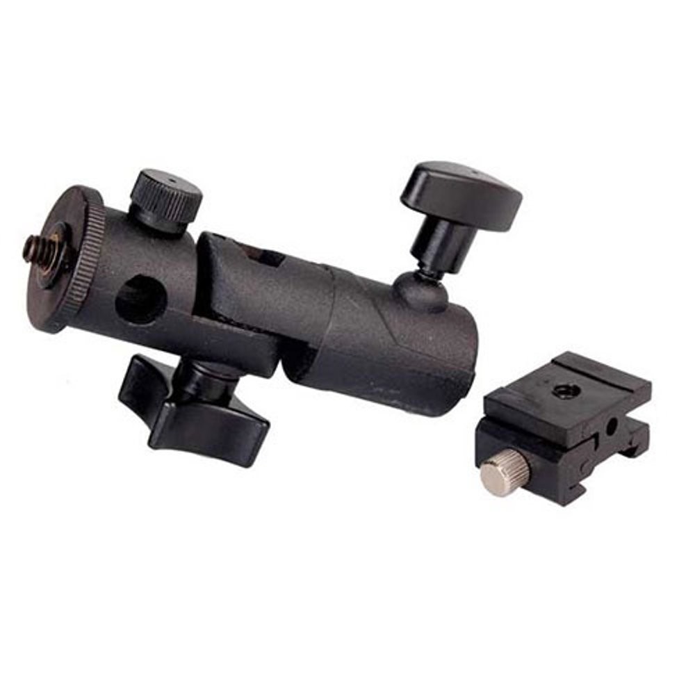 Flash shoe H   terdapat dudukan flash dan payung   bisa ke tripod  bahan lebih kokoh dibanding flas