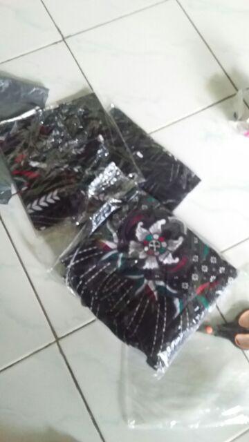 Batik Couple Keluarga Sania Ruffle Ori Ndoro Jowi Dnt Motif Prasasti Silver ( Sakura )