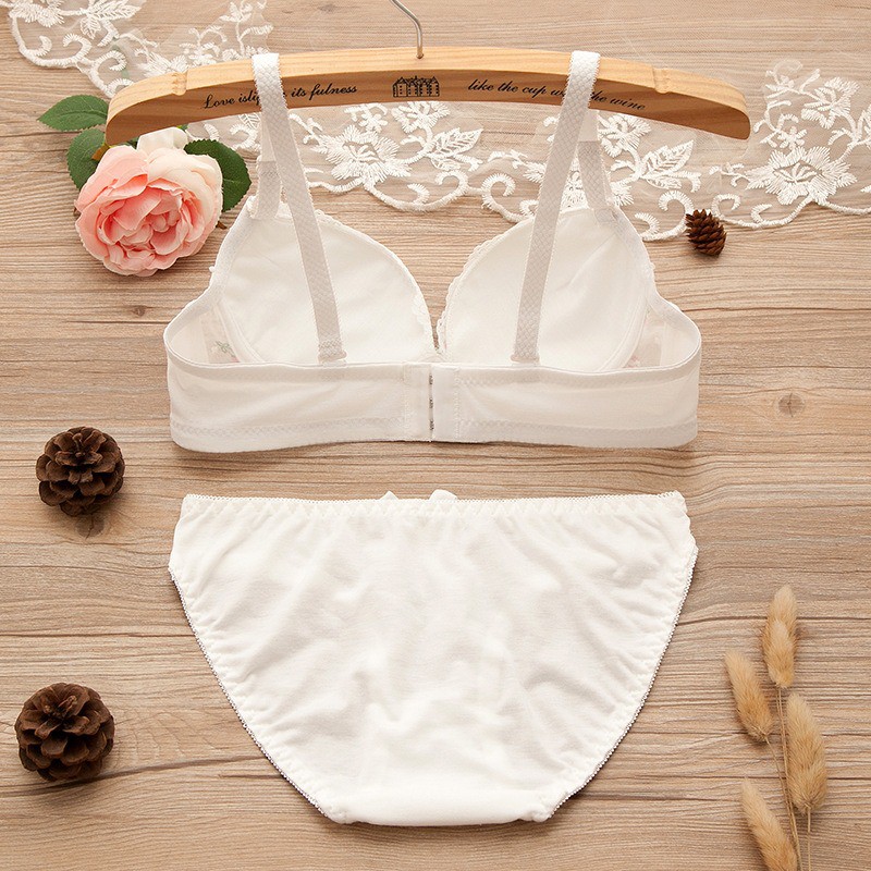 TERMURAH Set Bra / BH pakaian dalam cewek wanita bahan import korea seksi KR016 premium motif cherry