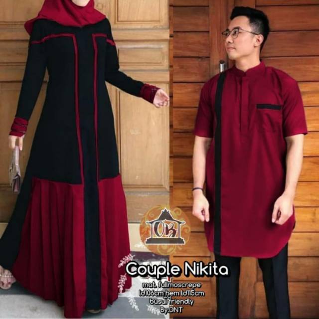 BAJU COUPLE GAMIS | COUPLE NIKITA COUPLE MOSCREPE