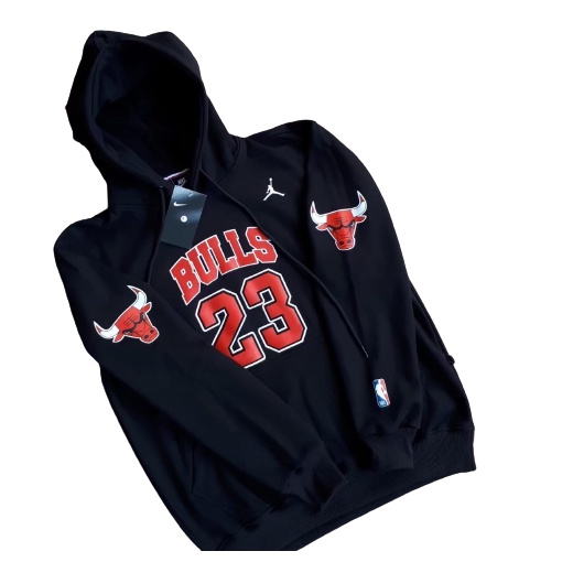 Jaket  Sweater Hoodie NK BULLS 23 – Black Edition Fashion Trendy Casual Pria Good Brand Quality
