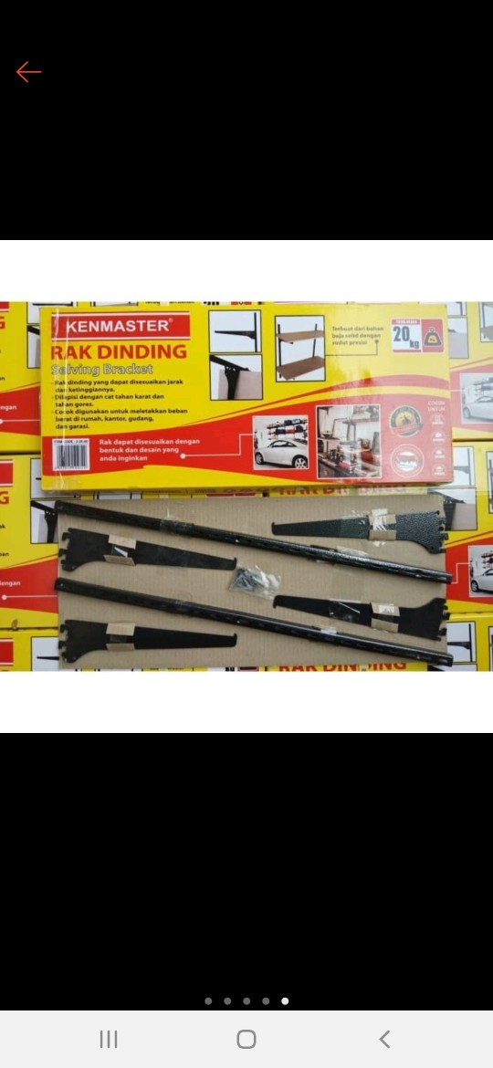 Kenmaster Rak Dinding 2 Susun Besi Selving Bracket. Suj