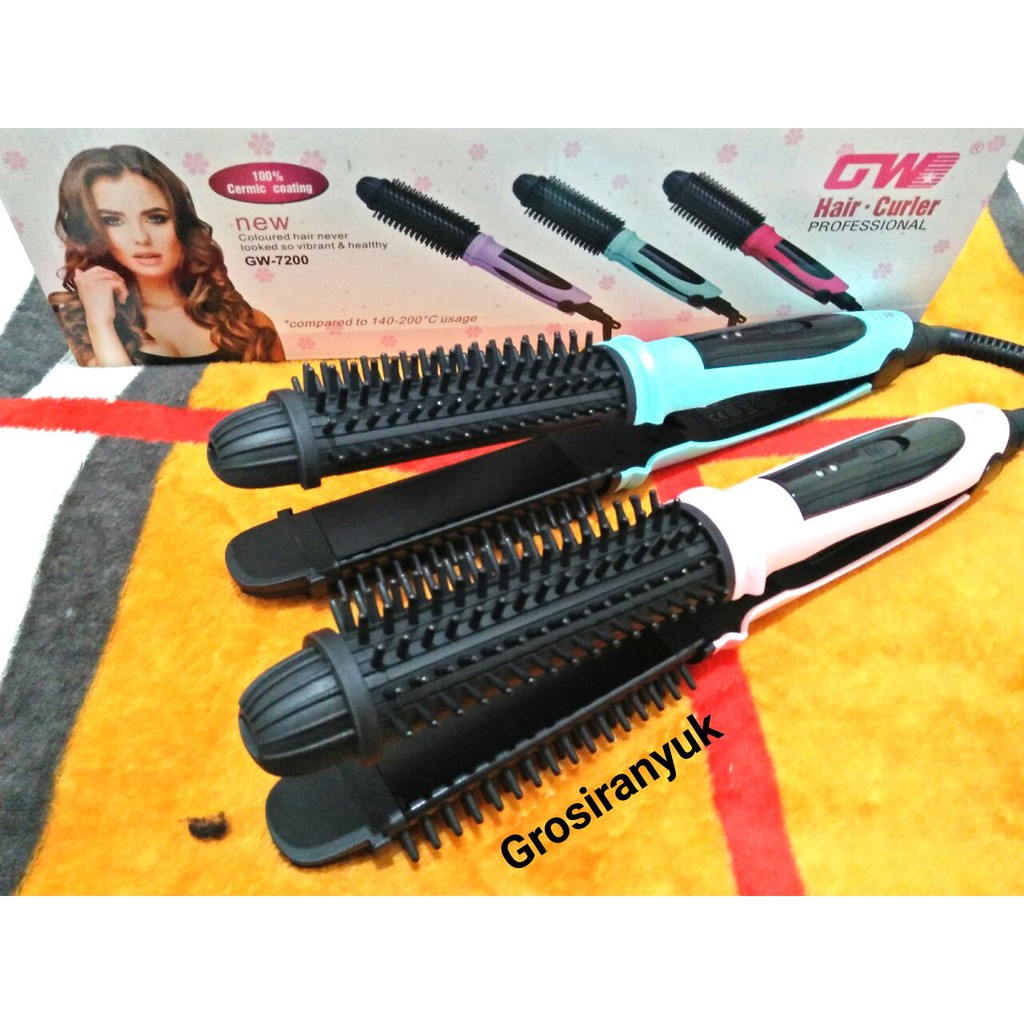 Catokan GW 7200 ionic pro styler, catokan 2in1, catokan curly, catokan sisir, sisir blow