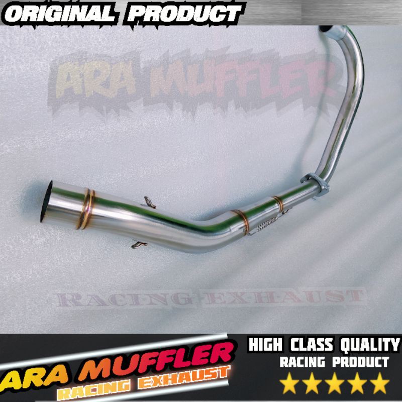 pipa leher knalpot Megapro Lama Megapro Primus bending full stainless