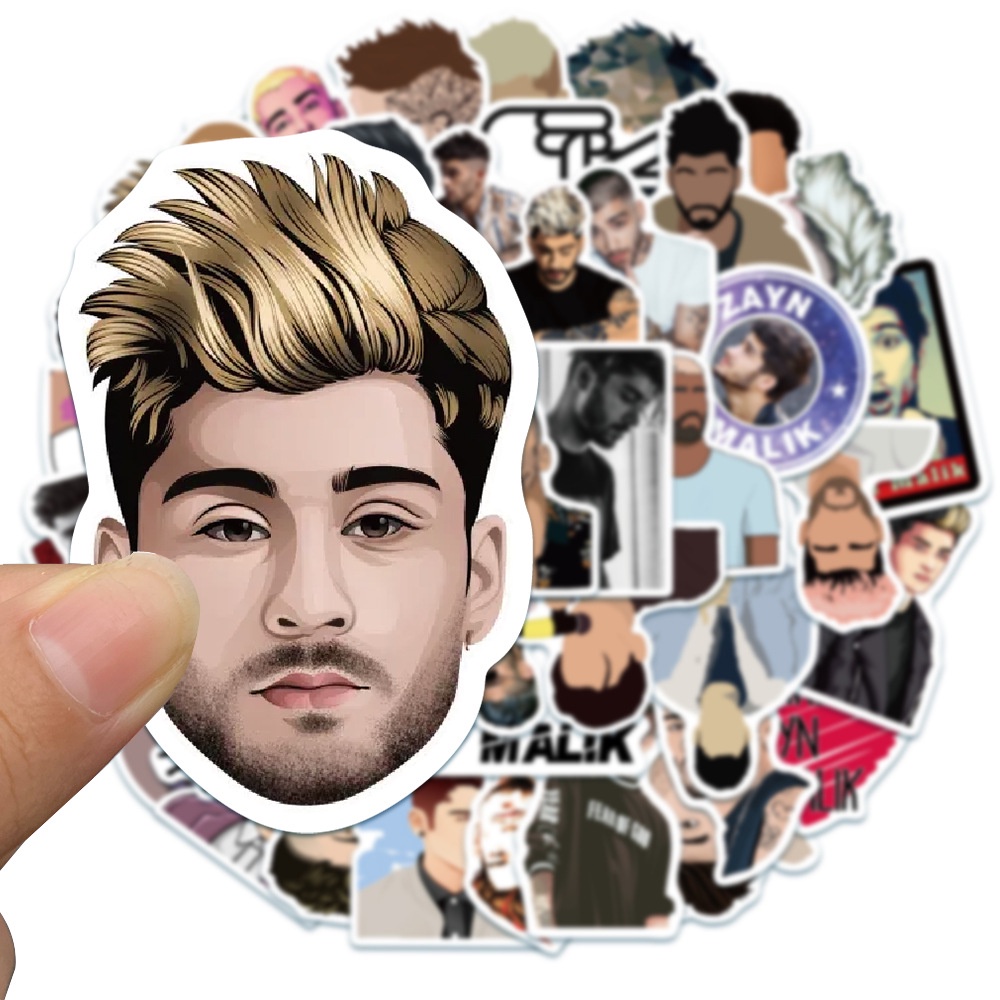 50pcs British singer Zayn Malik graffiti suitcase laptop skateboard guitar waterproof decorative stickers