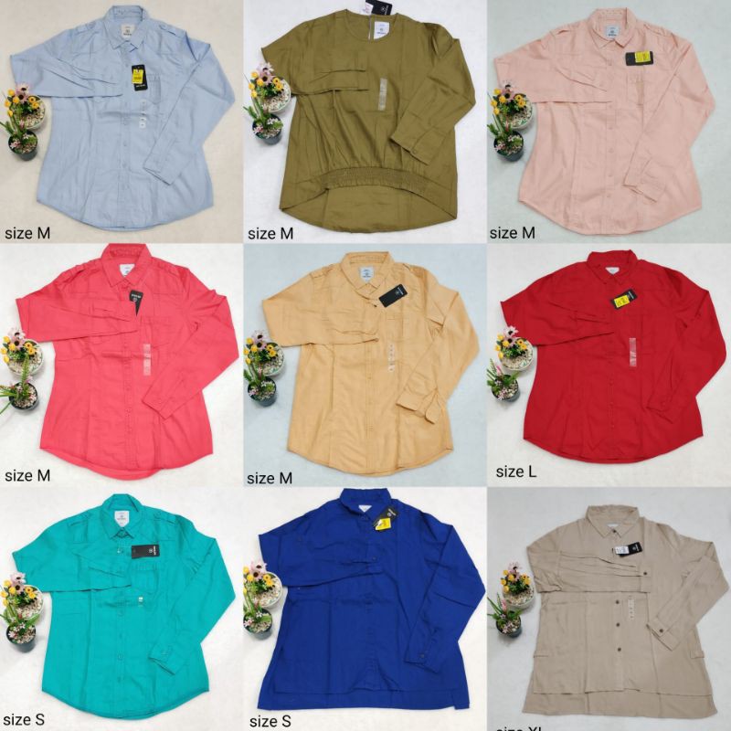 kemeja Nevada wanita polos