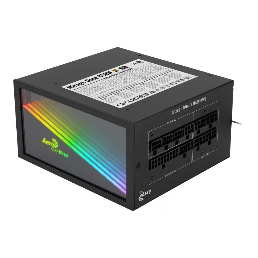 Power Supply Aerocool Mirage Gold 850W GOLD Fully Modular RGB NEW