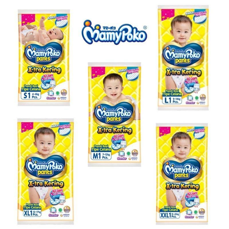 ✨ FSFF ✨ Pampers Mamy Poko Mamypoko Pants Xtra Kering renceng (1pcs)