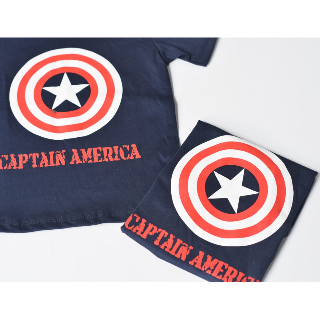[BISA COD] KAOS ANAK SUPERHERO KAPTEN AMERIKA NAVY GROSIR BAJU ANAK DISTRO MURAH-2