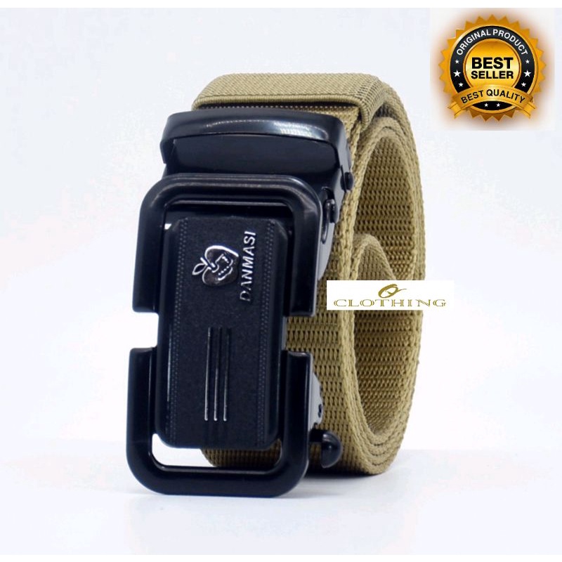 Ikat Pinggang Pria Bahan Kanvas Nylon Metal Buckle