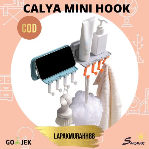 SHENAR CALYA MINI HOOK - RAK TEMPEL DAPUR BISA DILIPAT - RAK HOLDER WASTAFEL KAMAR MANDI ANTI AIR