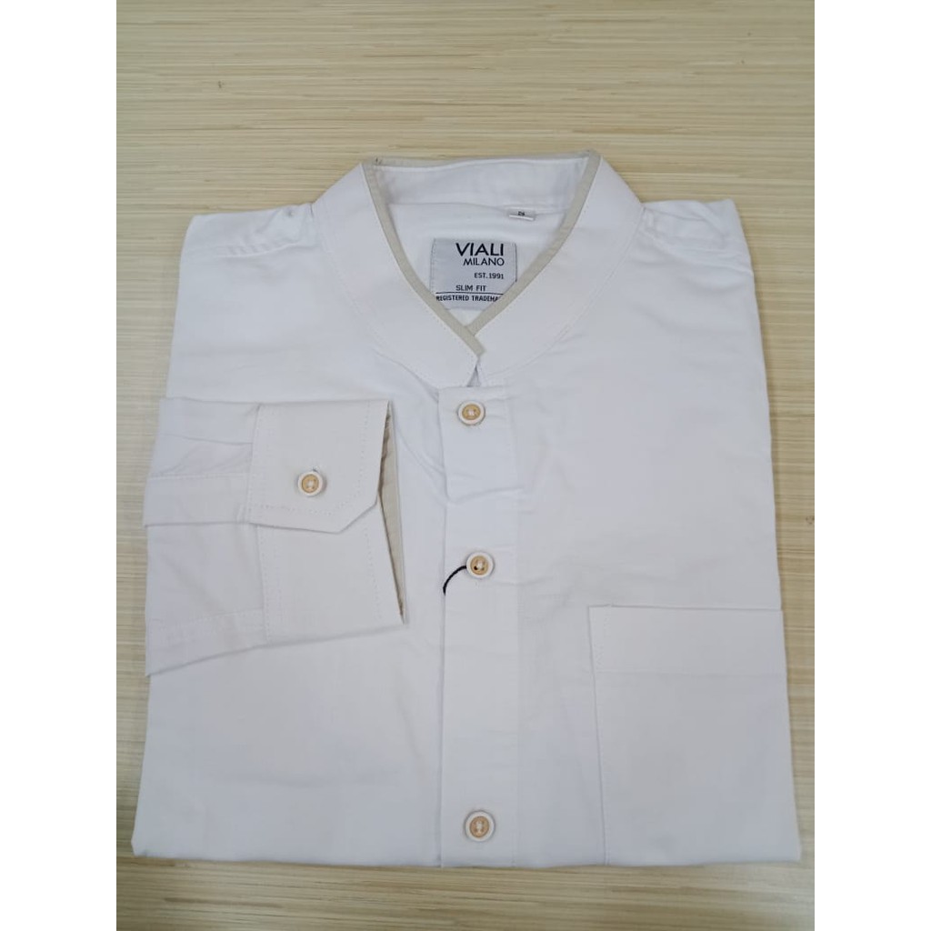 Viali Milano Kemeja Semi Koko Lengan Panjang