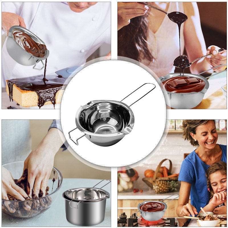 ★400ML★ Stainless Steel Chocolate Melting Pot/Panci Leleh Steam Keju Coklat Butter