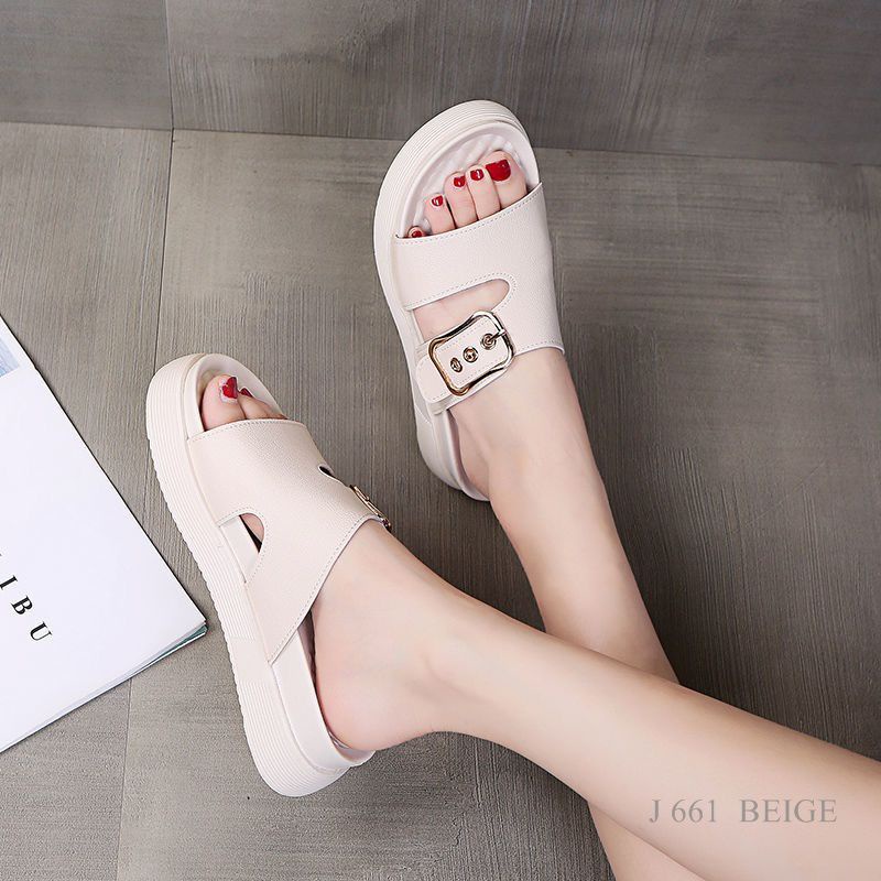 FASHION WANITA SANDAL SLIP WEDGES DRINA IMPORT 661