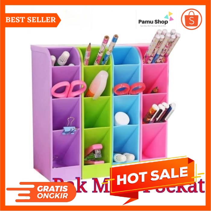 

RAK MINI 4 SEKAT Tempat Alat Tulis Kosmetik / Mini Rack Tempat Pensil Pulpen Sendok Gunting