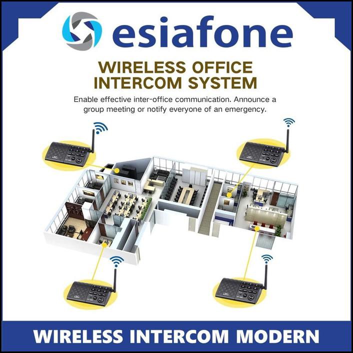 Hosmart Wireless Intercom 6-Channel - Interkom Interphone Hy806 2 Pcs